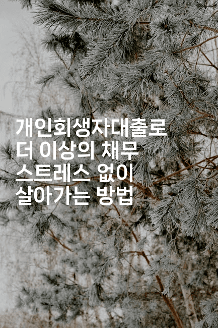 개인회생자대출로 더 이상의 채무 스트레스 없이 살아가는 방법-레어라이프