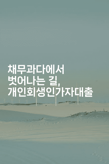 채무과다에서 벗어나는 길, 개인회생인가자대출-레어라이프